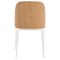 Leisuremod Tule Dining Side Chair with Velvet Seat and White Powder-Coated Steel Frame, Natural Wood/Beige TWCNW18BG - alternate 8