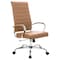 Leisuremod Benmar High-Back Leather Office Chair, Brown BOT19BRL - alternate 1