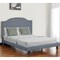 Homeroots Gray Upholstered Queen Bed Frame with Nailhead Trim 526865 - alternate 1