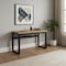 Homeroots Adjustable Brown and Black Wood and Metal Sled Computer Desk 489933 - alternate 4