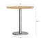 Flash Furniture Bennett 30 in Round Solid Wood Indoor Tabletop in Natural with 18 in Round Dining Height GSF-RD30-NAT-TR18S-GG - alternate 7