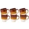 Gibson Home Yellowstone 6 Piece 12 Ounce Stoneware Mug Set in Brown and White 138400.06R - alternate 4