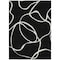 Homeroots 9' X 12' Black And Ivory Abstract Washable Indoor Outdoor Area Rug 597461 - alternate 8