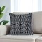 Homeroots 20" X 20" Black Geometric Cotton Zippered Pillow 529304 - alternate 1