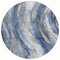 Homeroots 8' Blue Gold And Ivory Round Abstract Washable Indoor Outdoor Area Rug 617427 - alternate 4