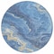 Homeroots 8' Blue Gold And Ivory Round Abstract Washable Indoor Outdoor Area Rug 618198 - alternate 6