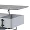 Homeroots 47" Gray White and Black Faux Marble Wood and Steel Lift Top Coffee Table 572276 - alternate 8