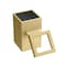 Gatco Modern Square 3 Gal. Wastebasket, Brushed Brass 1913B - alternate 4