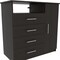 Homeroots 36" Black Four Drawer Dresser 534941 - alternate 7