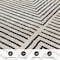 World Rug Gallery Distressed Bohemian Stripes Washable Non Slip Runner Rug 2 ft x 10 ft Beige WR76BEIGE2X10 - alternate 6