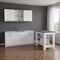 Homeroots 41in Gray and White Wood Kitchen Island Set With Storage 519045 - alternate 5