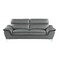 Homeroots 69in Gray And Silver Faux Leather Love Seat 329500 - alternate 1