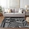 Homeroots 10' X 14' Black And Gray Geometric Washable Indoor Outdoor Area Rug 594760 - alternate 8