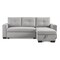 Homeroots 92" Light Gray Polyester Blend Convertible Futon Sleeper Sofa With Black Legs 544958 - alternate 4