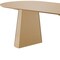 Homeroots 79" Natural Solid Wood Double Pedestal Base Oval Dining Table 721125 - alternate 5