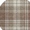 Homeroots 8' Brown Black And Ivory Round Plaid Washable Indoor Outdoor Area Rug 596317 - alternate 5