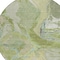 Homeroots 8' Green Blue And Gray Round Abstract Washable Indoor Outdoor Area Rug 597772 - alternate 8