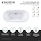 Kingston Brass 71-Inch Acrylic Oval Double Ended Pedestal Tub with Drain, No Faucet Drillings VTDE713224C422 - alternate 5