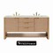 James Martin Vanities Solene 72 in. Double Vanity, Seaside Oak, w/ 3 CM Victorian Silver Silestone Top D225-V72-SSO-FVSL - alternate 1
