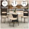 Leisuremod Lume Modern Dining Side Chair in Polyester with Black Steel Frame in Dark Taupe, 4PK LC20DTP4 - alternate 8