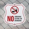 Signmission No Smoking Shield Sign No Smoking Eating, 6 inch X 6 inch, Plastic Sign, 2PK SHI-P-2PACK-6-400 - alternate 6