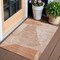 Homeroots 3' X 5' Salmon Copper And Ivory Abstract Washable Indoor Outdoor Area Rug 587602 - alternate 1