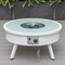 Leisuremod Walbrooke Modern White Patio Conversation With Square Fire Pit With Slats Design & Tank Holder, Red WWS-27-20-57-31-R - alternate 10