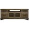 Homeroots 76" Brown Solid Wood Cabinet Enclosed Storage Distressed TV Stand 528722 - alternate 1