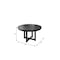 Homeroots 45" Black Solid Wood Mirrored Double Pedestal Base Round Top Dining Table 712148 - alternate 4
