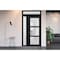 Vdomdoors Front Exterior Prehung FiberGlass Door Frosted Glass / Manux 8552 Matte Black / Sidelight and Trans MANUX8552EXD-BLK-W36+16 x H80+14-LH - alternate 5