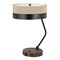 Homeroots 20" Black And Brown Wood And Metal Two Light USB Table Lamp With Beige And Black Shade 524698 - alternate 3
