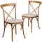 Flash Furniture HERCULES Series Oak Cross Back Chair with Cushion, PK2 2-XU-X-OAK-NTC-GG - alternate 10