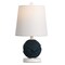 Jonathan Y Monkey Fist 18 in. Coastal Farmhouse Rope Ball LED Table Lamp, Navy Blue/White JYL6500B - alternate 1
