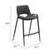 Homeroots Set of Two 26" Black Faux Leather And Steel Low Back Counter Height Bar Chairs 555660 - alternate 6