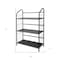 Homeroots 37" Black Metal Three Tier Bookcase 469088 - alternate 5