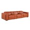 Homeroots 130" Camel Top Grain Leather Reclining Metal USB Sofa 720395 - alternate 8
