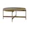Homeroots 32" Gray And Brass Concrete And Metal Round Coffee Table 520648 - alternate 6