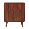 Homeroots 26in Brown Solid Wood Accent Cabinet With Two Doors 654285 - alternate 1