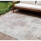 Homeroots 9' X 12' Ivory Light Purple And Gray Damask Washable Indoor Outdoor Area Rug 596391 - alternate 1