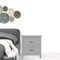 Homeroots 16" Gray Two Drawer Solid Wood Nightstand 518914 - alternate 5