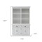 Homeroots 87" White Solid Wood Adjustable Four Tier Bookcase 397122 - alternate 9