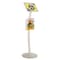 M&T Displays White Pearlic 8.5 x 11 Inch Pedestal Sign Holder w Clear Brochure Holder Menu Board Floor Standing UCUMB21581X9002 - alternate 1