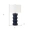 Homeroots 28" Navy Blue Ceramic Table Lamp With White Drum Shade 524415 - alternate 6