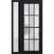 Vdomdoors Front Exterior Prehung FiberGlass Door Frosted Glass / Manux 8312 Matte Black / Sidelight Exterior MANUX8312EXD-BLK-W36+16 x H80-LH - alternate 5