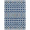 Homeroots 10' X 14' Navy Blue Ivory And Peach Geometric Washable Indoor Outdoor Area Rug 612207 - alternate 6