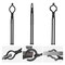 Vevor Blacksmith Tongs 18" 3 PCS V-Bit Bolt Tongs Wolf Jaw and Z V-Bit Tongs, 3PK DZQ04 - alternate 1
