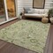 Homeroots 8' X 10' Artichoke Green Gray And Brown Floral Washable Indoor Outdoor Area Rug 597791 - alternate 7