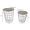 Lavish Home Set of 2 End Tables Nesting Tables with Removable Wood Tops, Metal Basket Bases 80-ENDTBL-22 - alternate 6