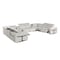 Homeroots Light Gray Italian Leather Power Reclining U Shaped Ten Piece Corner Sectional With Console 634689 - alternate 14