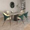 Leisuremod Sante Modern Leather Dining Arm Chair with Iron Legs in Cream/Green, 4PK SC53CRDG4 - alternate 10